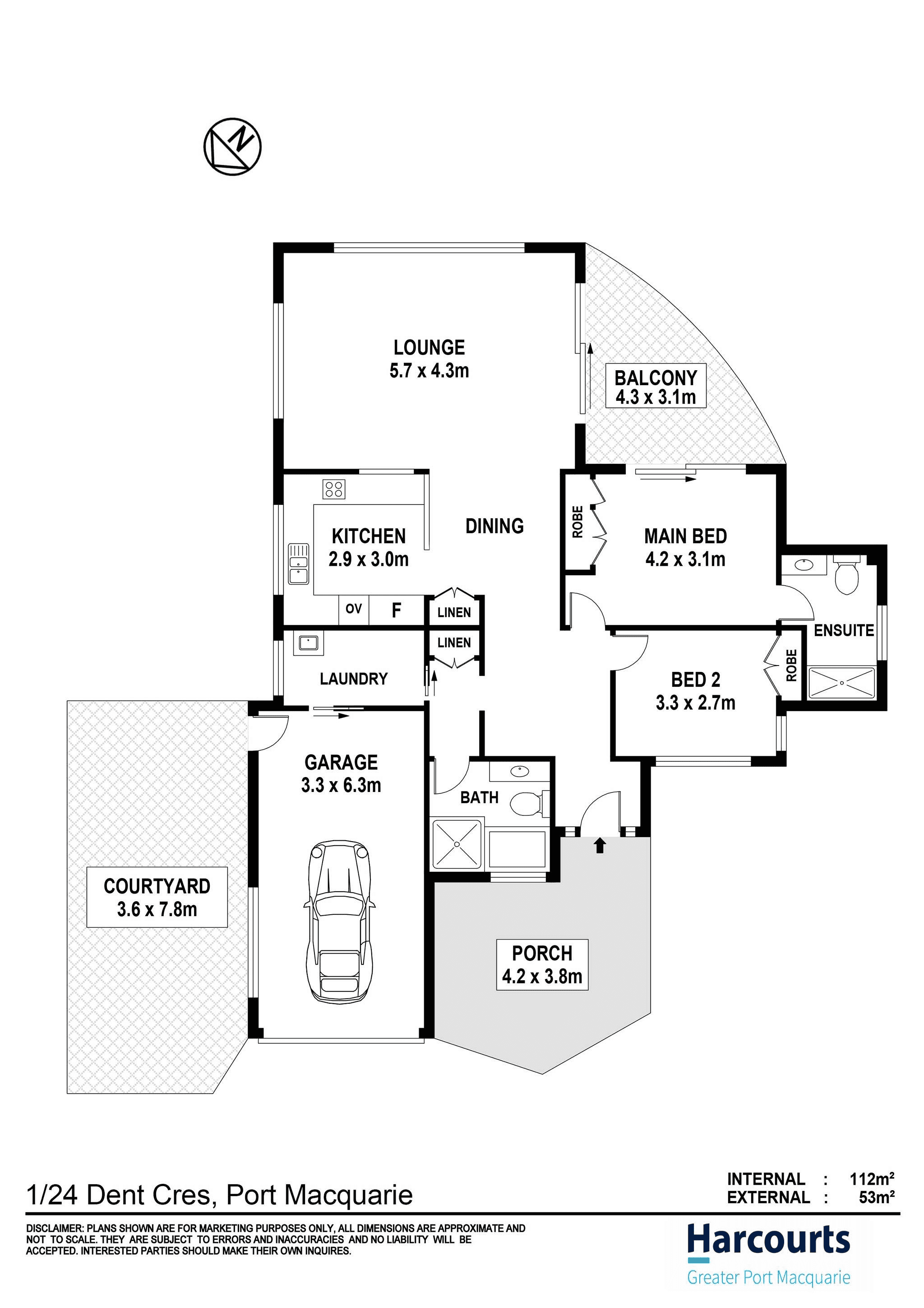 1/24 Dent Crescent, Port Macquarie, NSW 2444