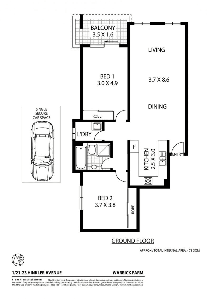 1/21-23 Hinkler Avenue, Warwick Farm, NSW 2170