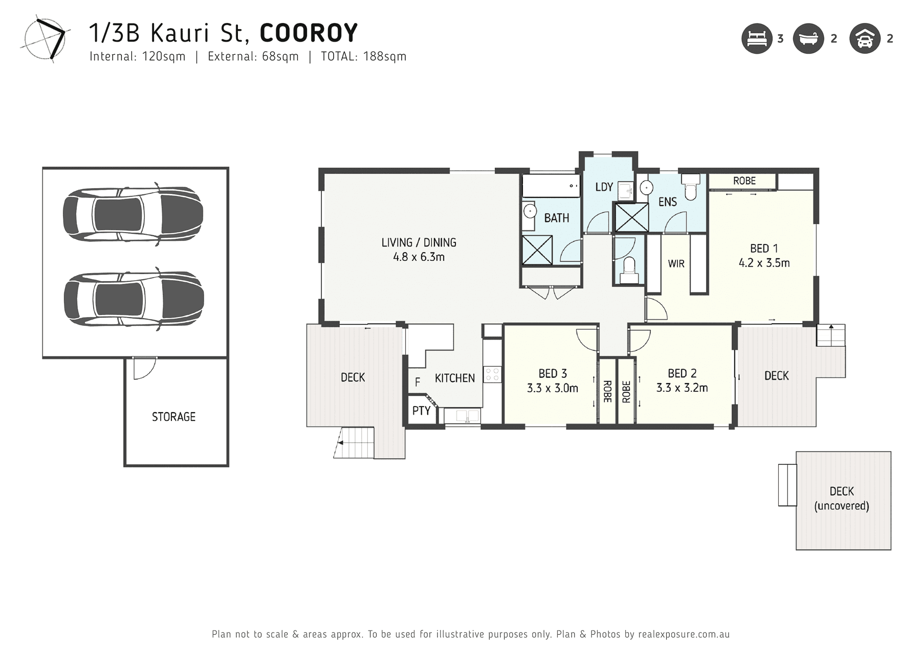 1/3B Kauri Street, COOROY, QLD 4563