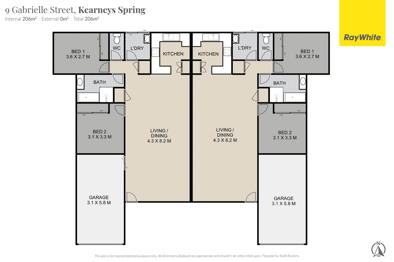 1 &amp; 2/9 Gabrielle Street, KEARNEYS SPRING, QLD 4350