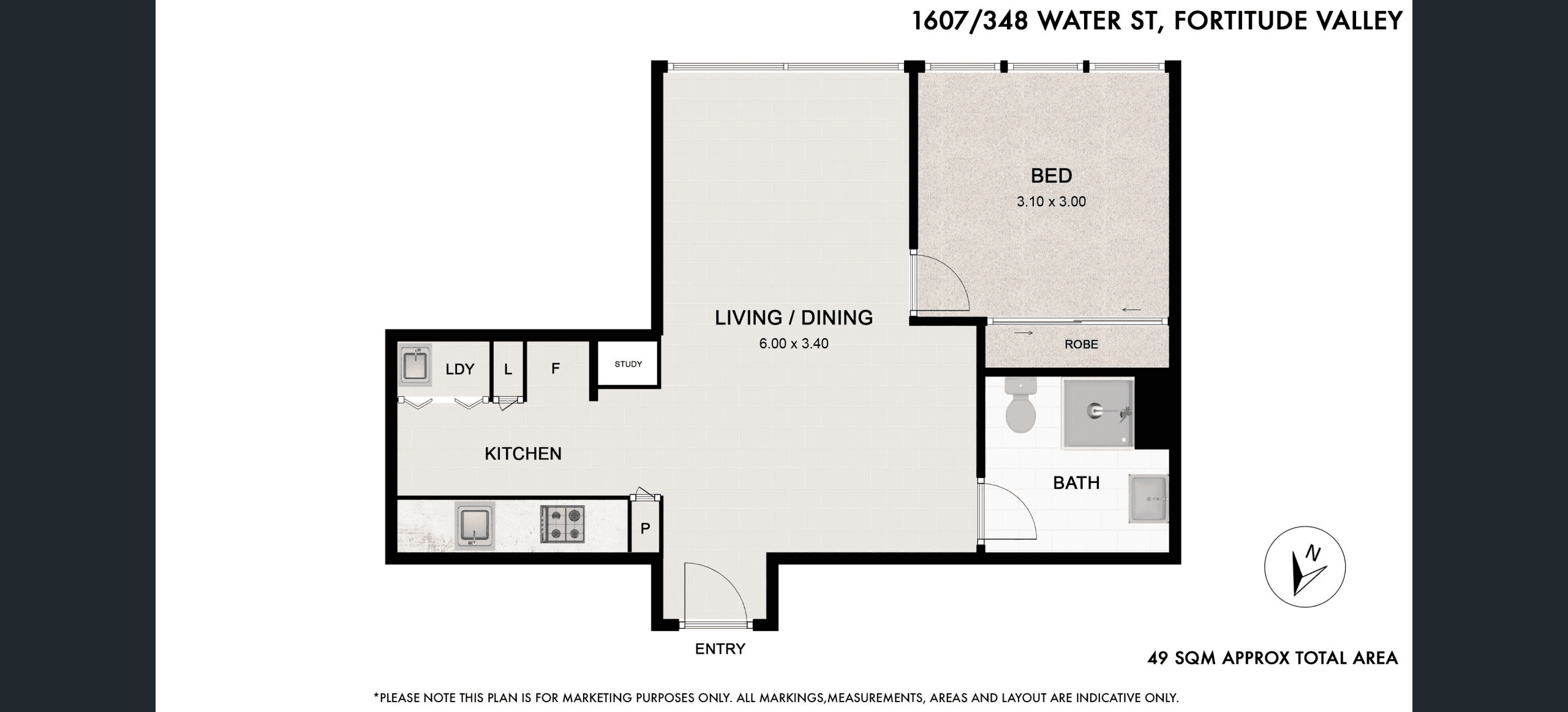 1607/348 Water Street, Fortitude Valley, QLD 4006