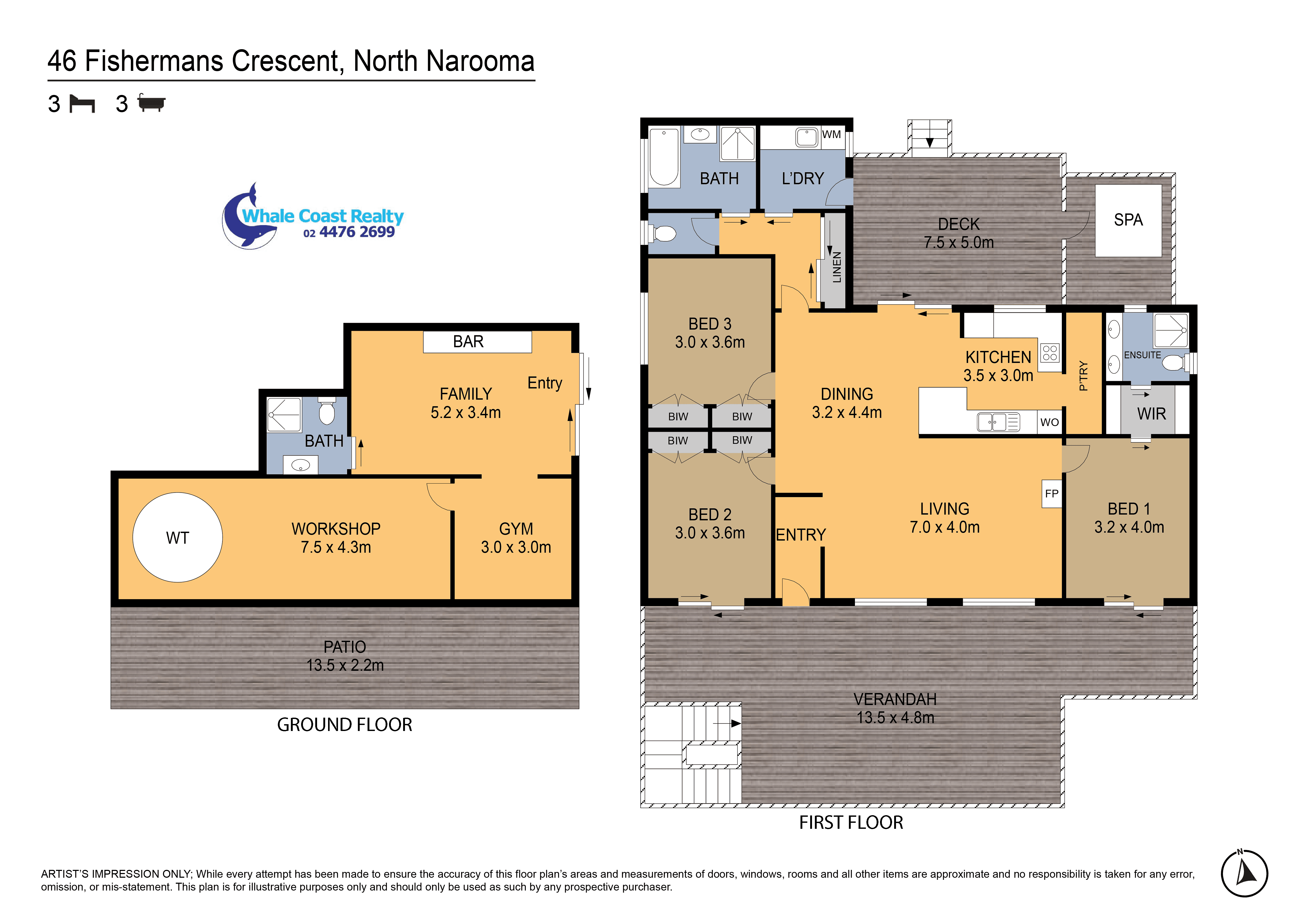 46 FISHERMANS CRESCENT, NORTH NAROOMA, NSW 2546