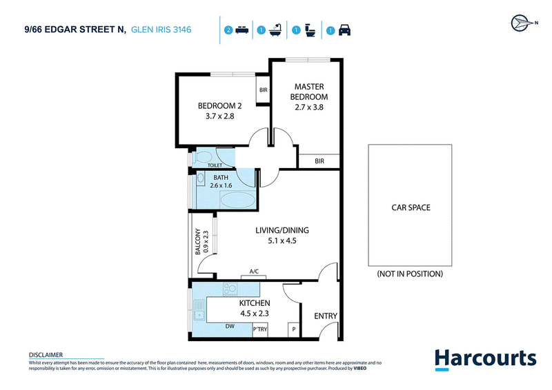 9/66 Edgar Street North, Glen Iris, VIC 3146