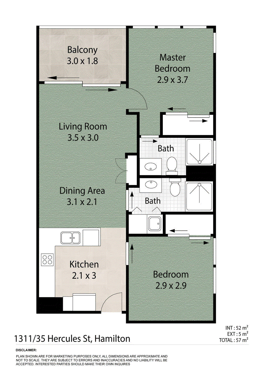 1311/35 Hercules Street, Hamilton, QLD 4007