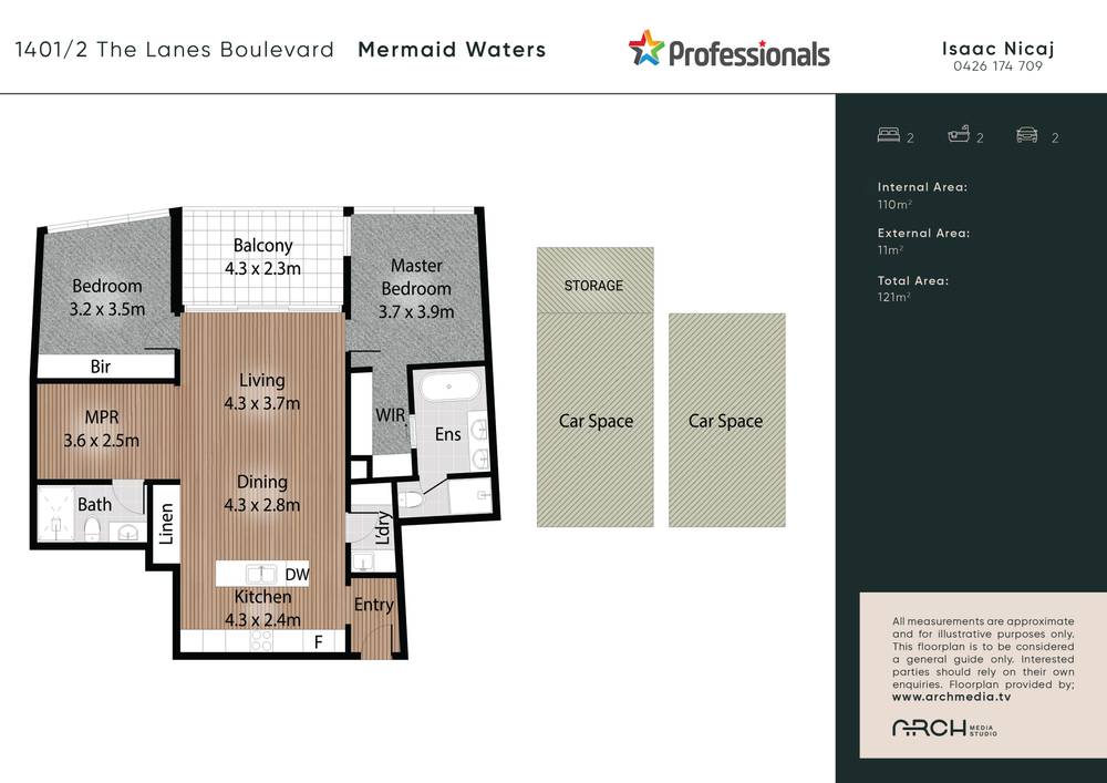 1401/2 The Lanes Boulevard, MERMAID WATERS, QLD 4218
