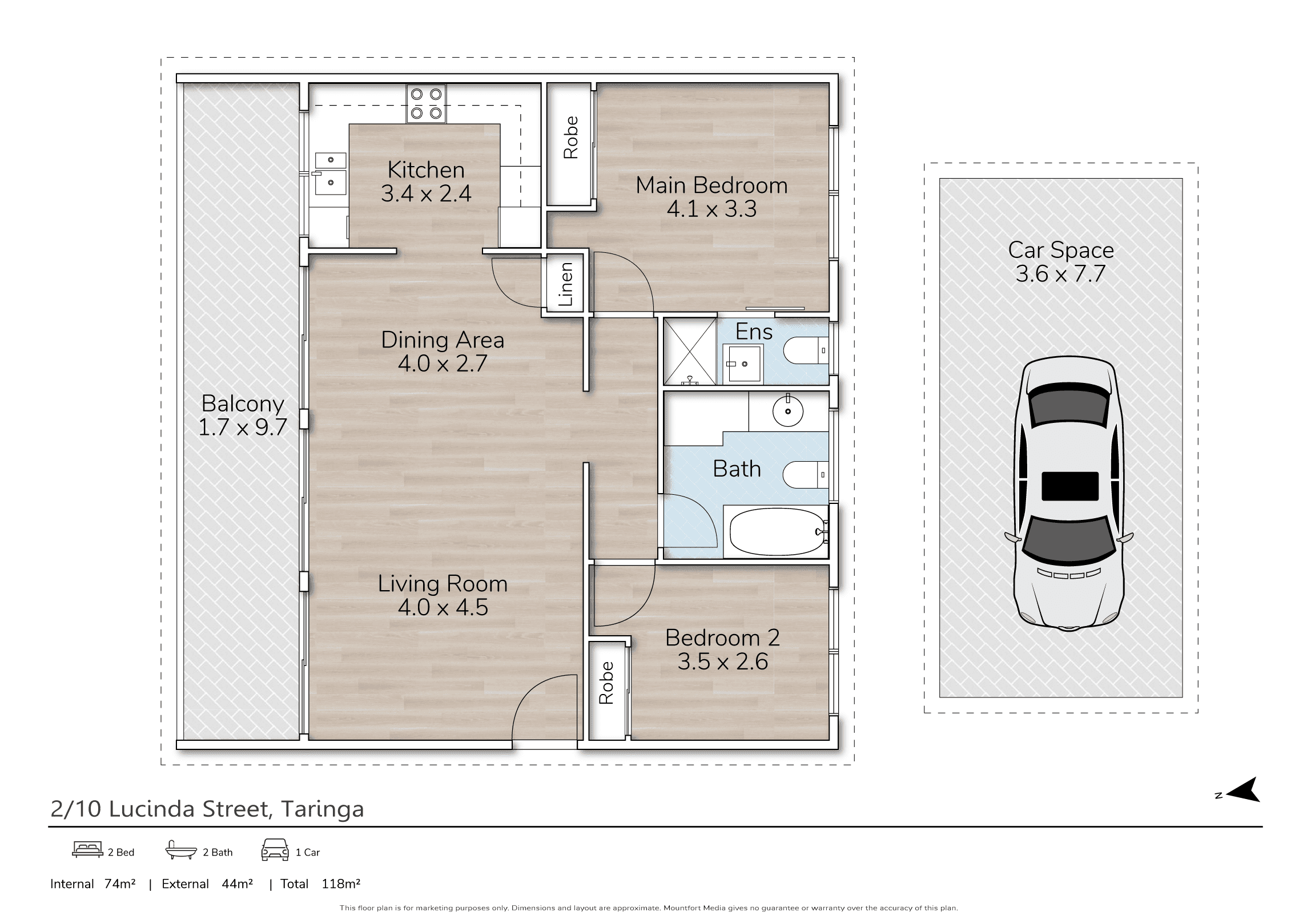 2/10 Lucinda Street, TARINGA, QLD 4068