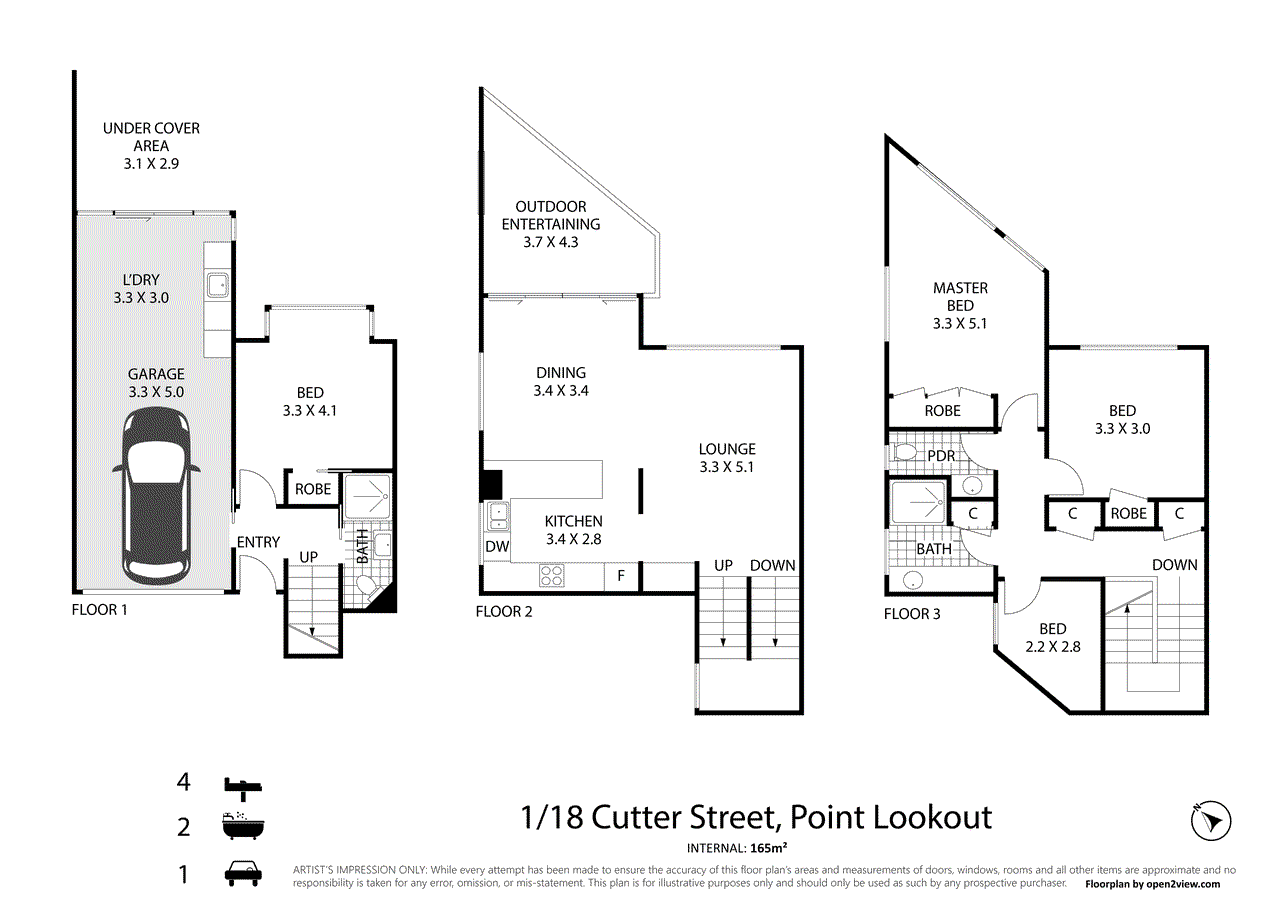 1/18 Cutter Street, POINT LOOKOUT, QLD 4183