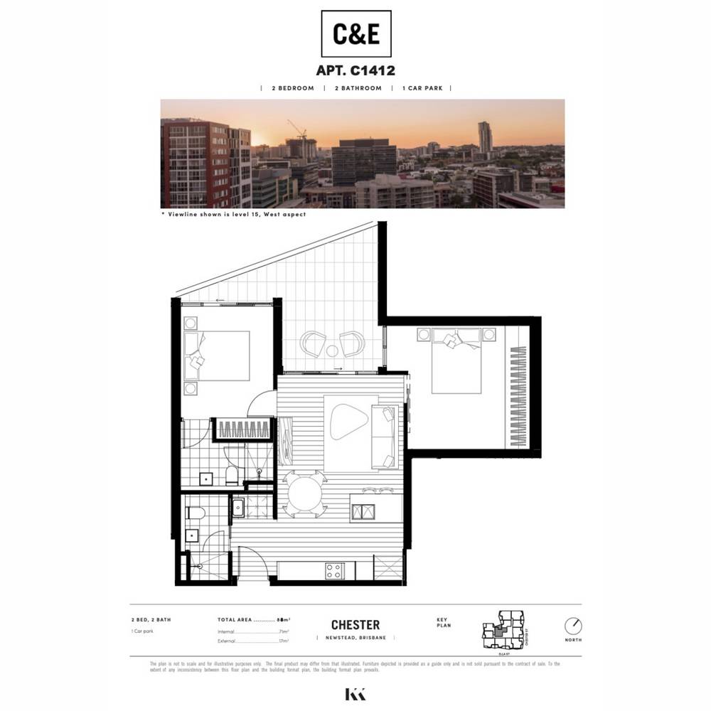 1412/7 Chester Street, Newstead, QLD 4006