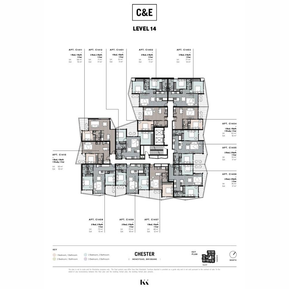 1412/7 Chester Street, Newstead, QLD 4006