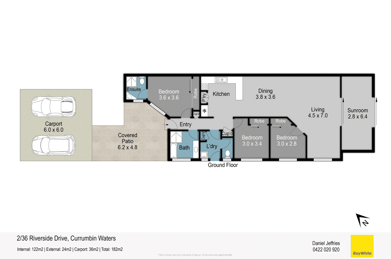 2/36 Riverside Drive, CURRUMBIN WATERS, QLD 4223