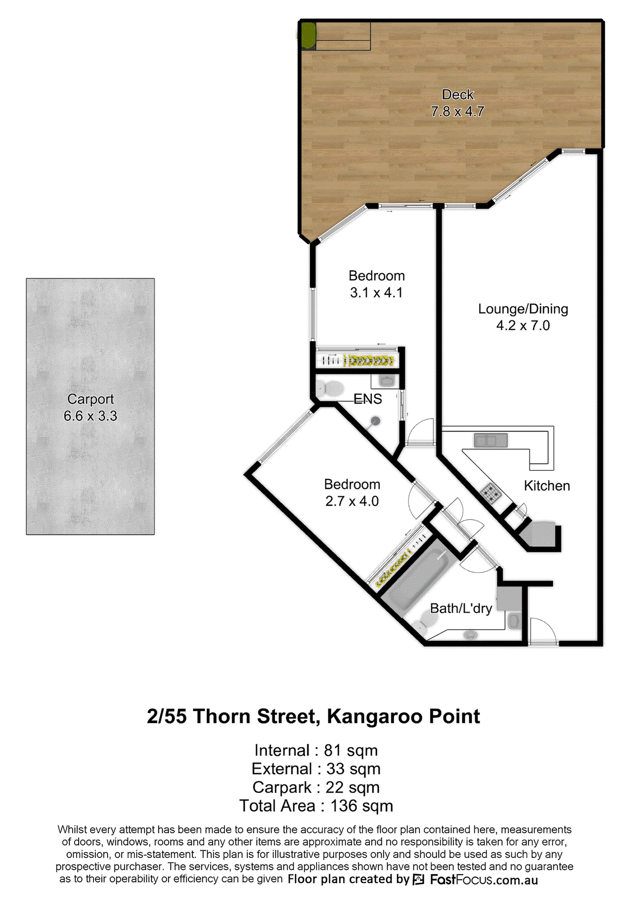 2/55 Thorn Street, KANGAROO POINT, QLD 4169