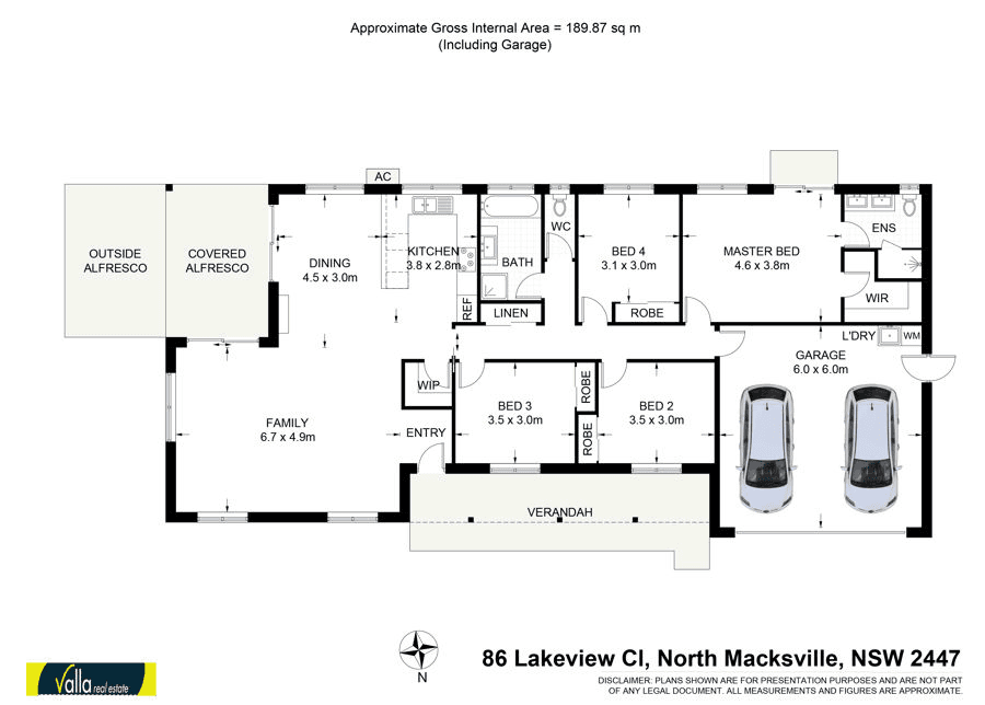 86 LAKEVIEW CLOSE, NORTH MACKSVILLE, NSW 2447