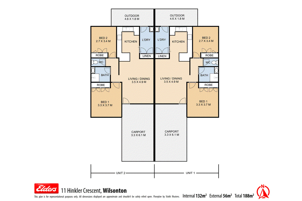 Unit 1 & 2, 11 Hinkler Crescent, WILSONTON, QLD 4350