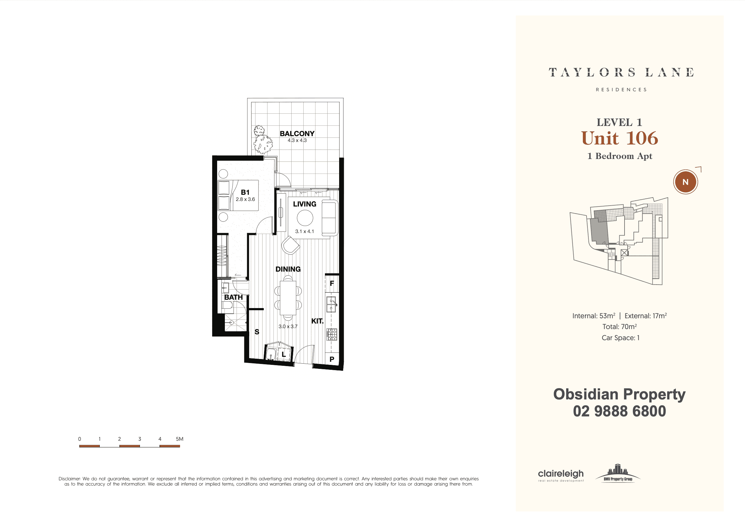 1 Bed/8 Taylors Lane, LANE COVE, NSW 2066