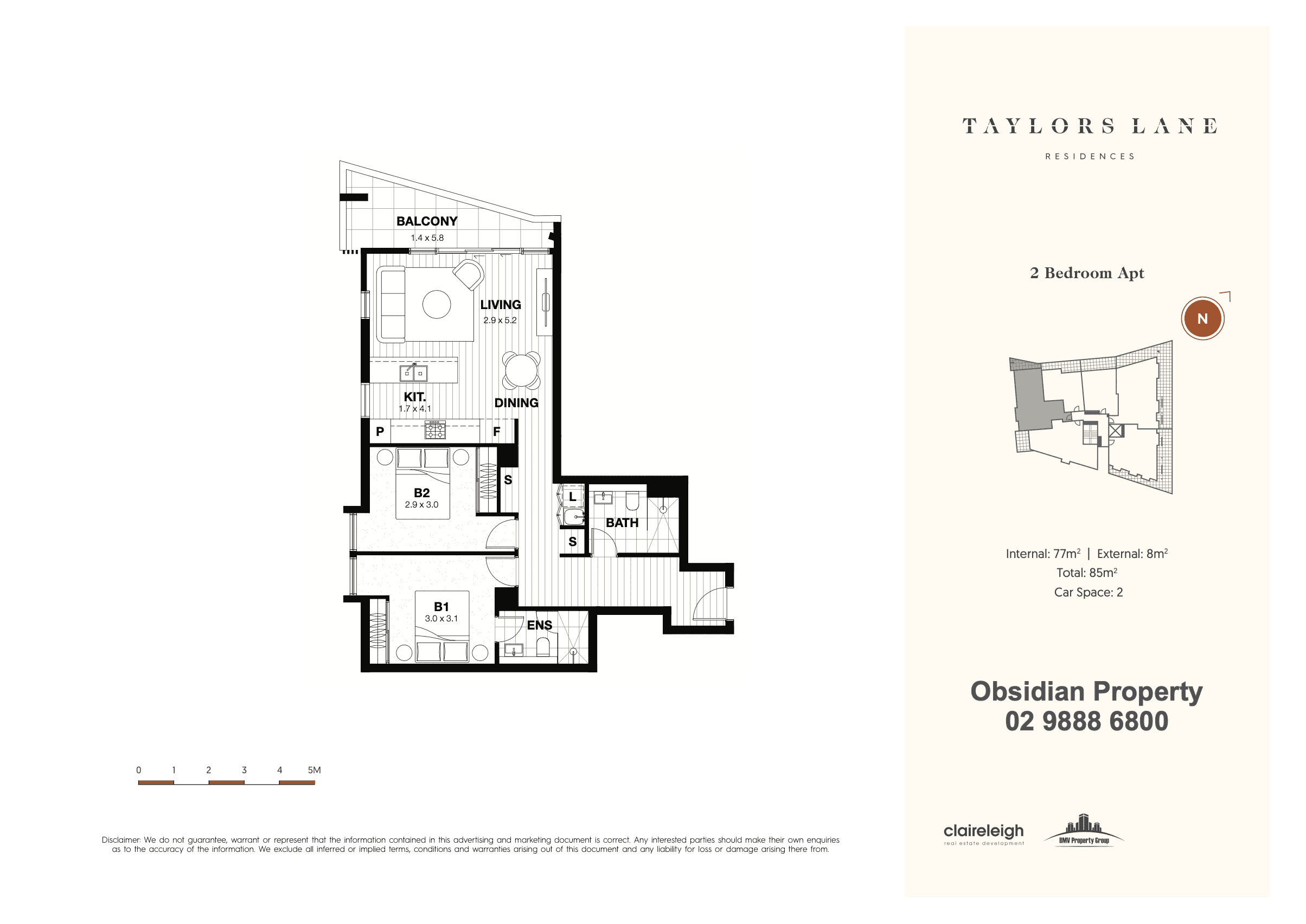 2 Bed/8 Taylors Lane, LANE COVE, NSW 2066