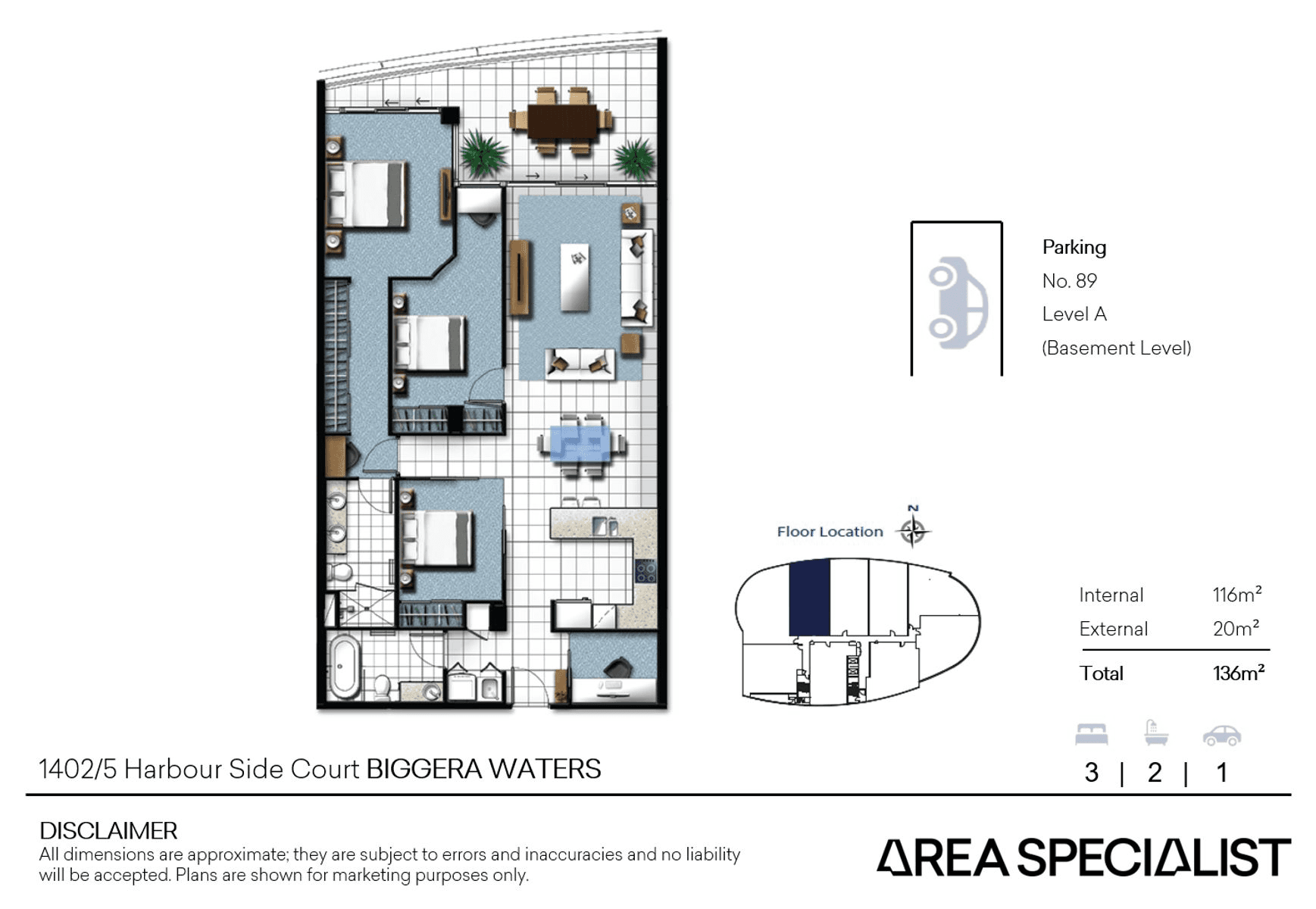 1402/5 Harbour Side Court, Biggera Waters, QLD 4216