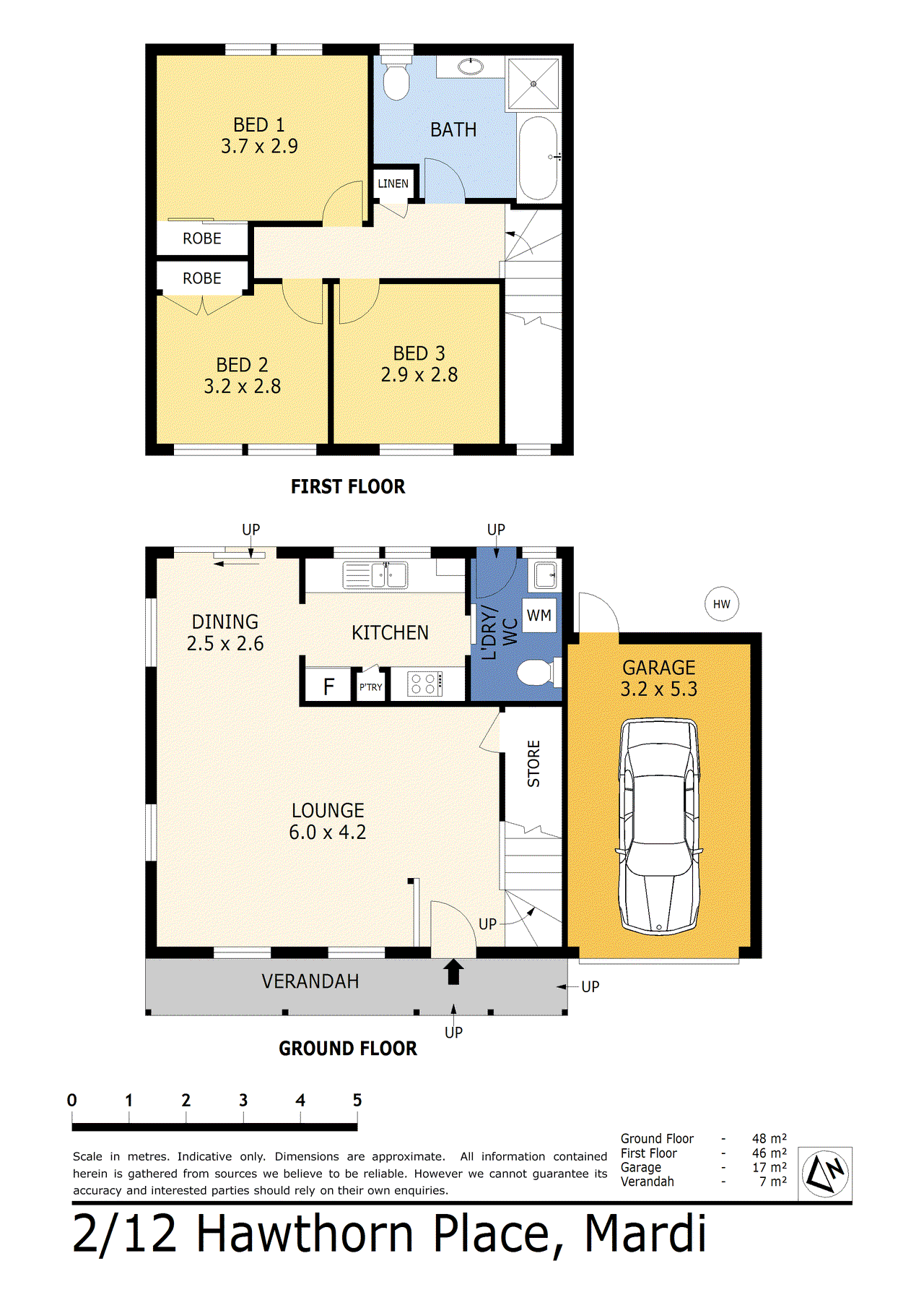 2/12 Hawthorn Place, Mardi, NSW 2259