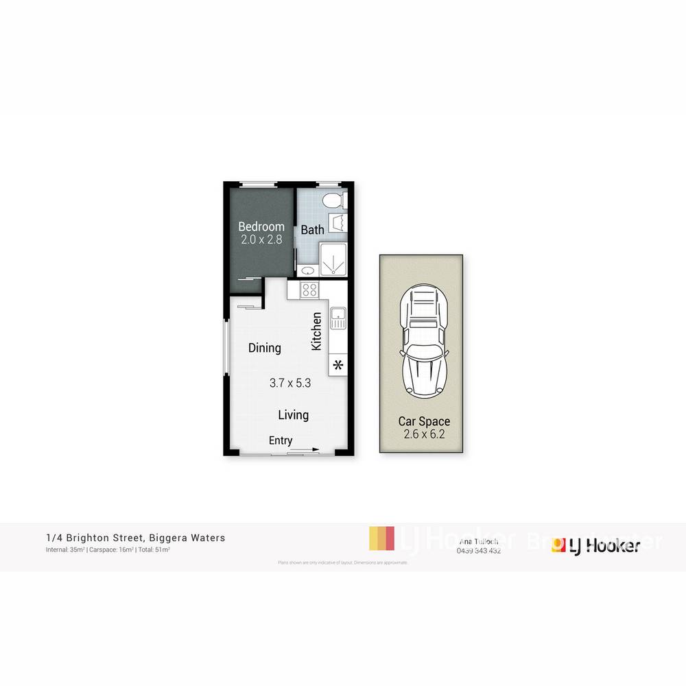 1/4 Brighton Street, BIGGERA WATERS, QLD 4216