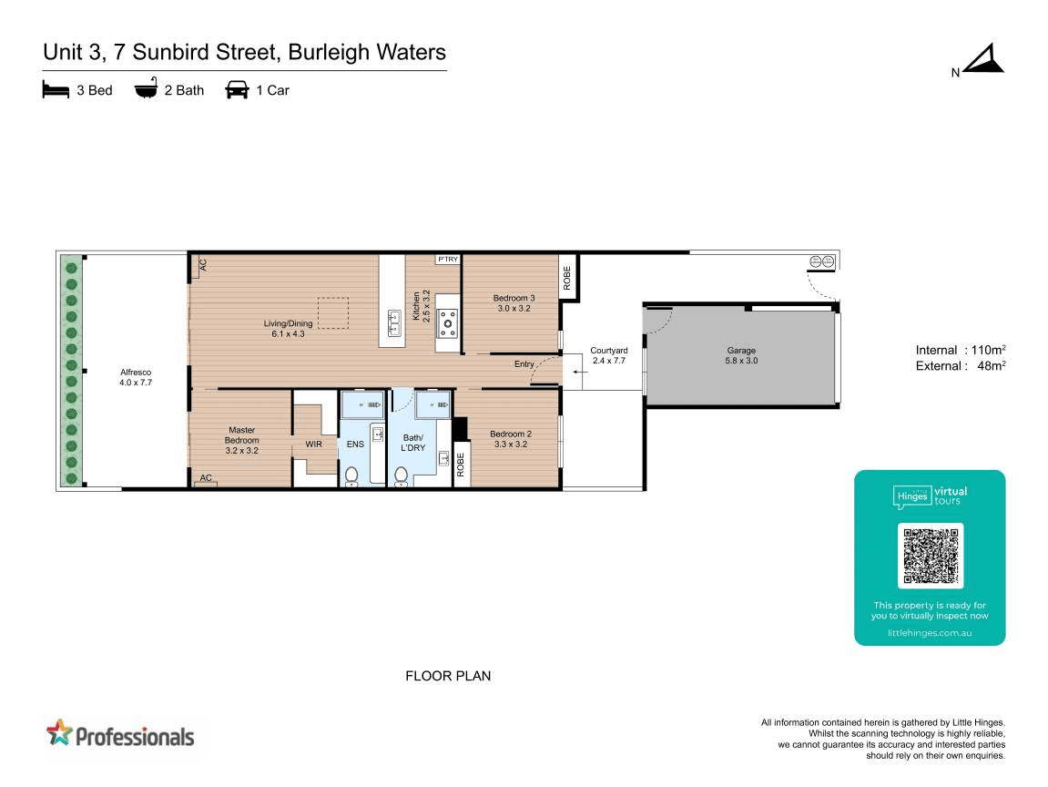 3/7 Sunbird Street, Burleigh Waters, QLD 4220