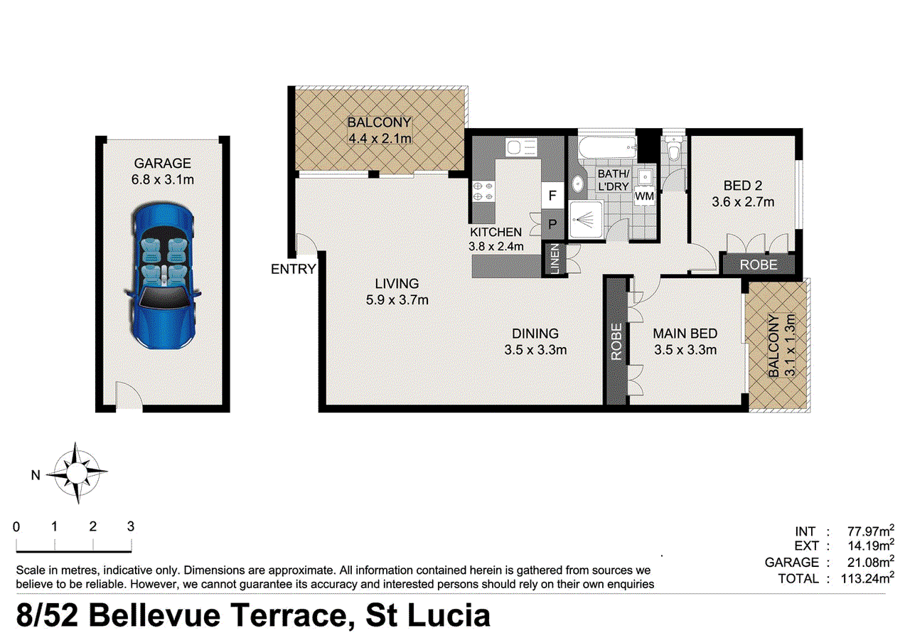 8/52  Bellevue Terrace, St Lucia, QLD 4067
