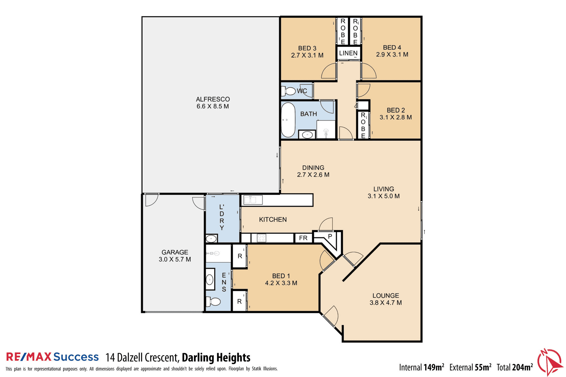 14 Dalzell Crescent, DARLING HEIGHTS, QLD 4350