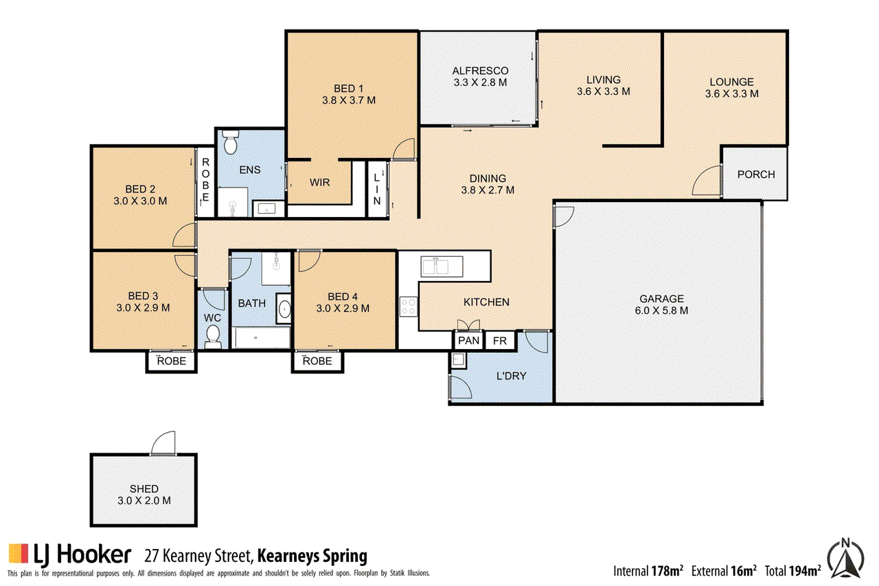 27 Kearney Street, KEARNEYS SPRING, QLD 4350