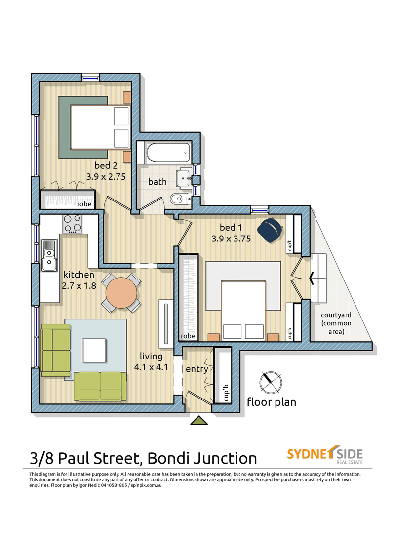 3/8 Paul Street, Bondi, NSW 2026