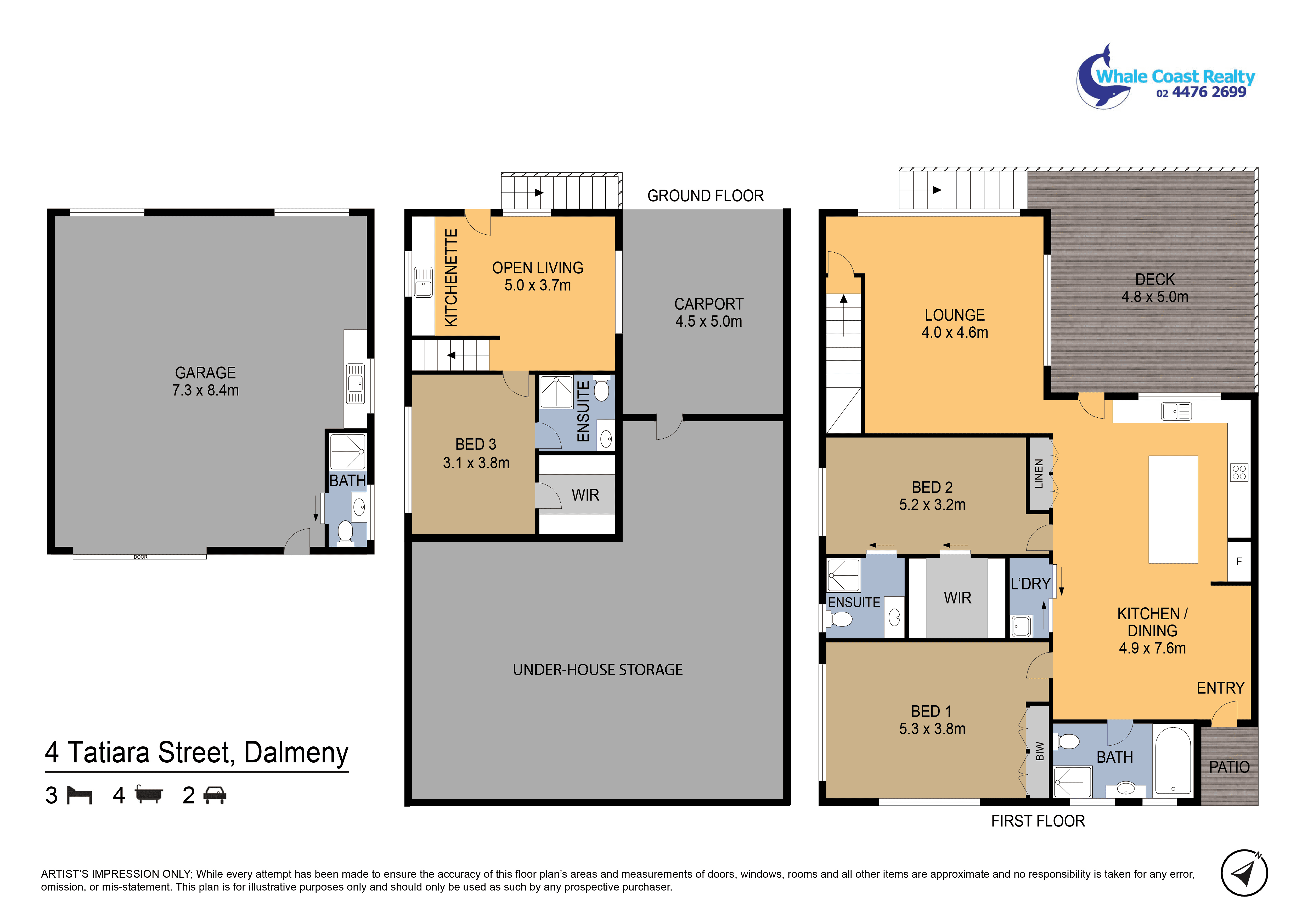 4 TATIARA STREET, DALMENY, NSW 2546