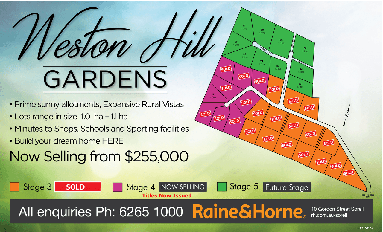 Weston Hill Gardens (off Weston Hill Road), SORELL, TAS 7172