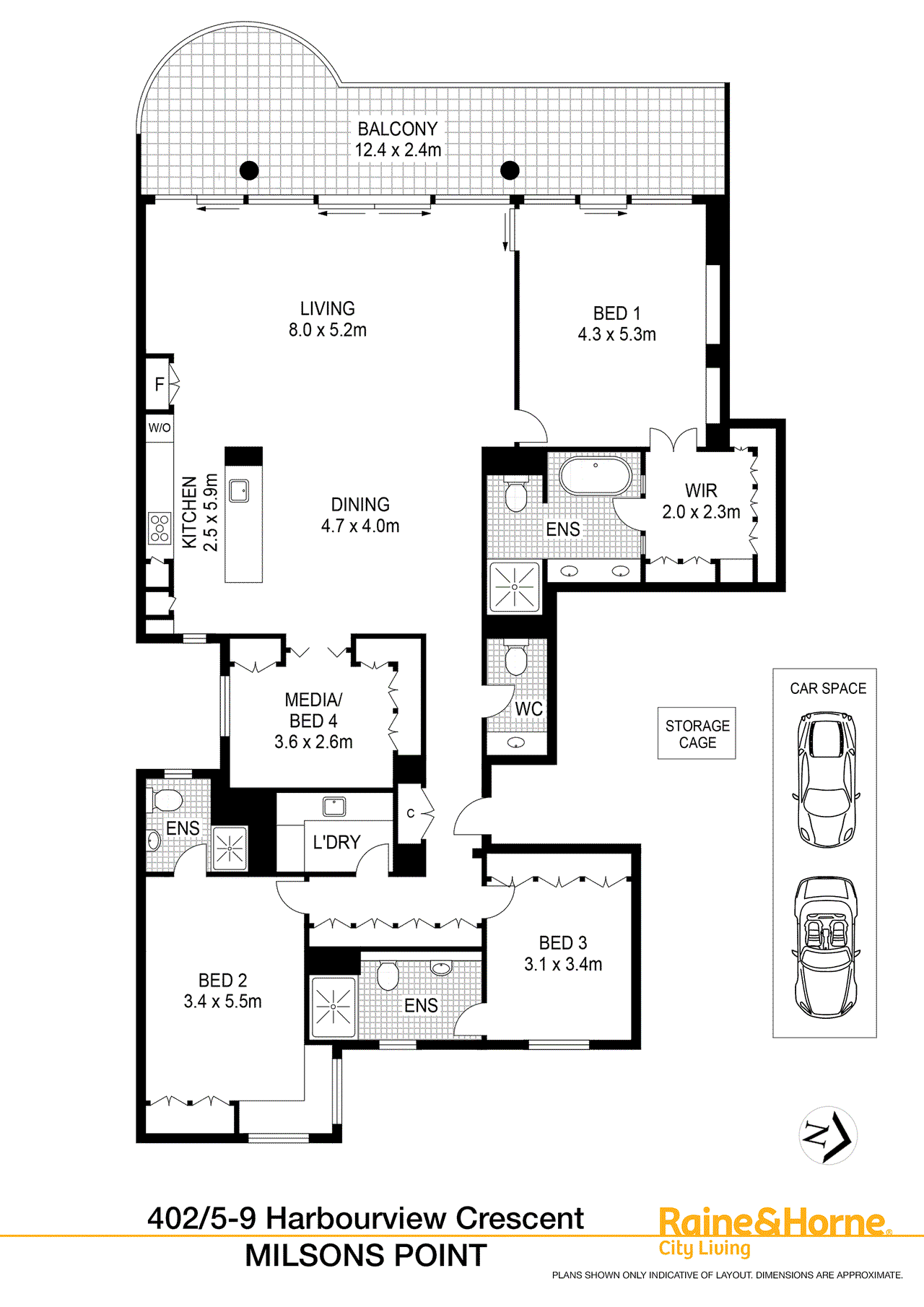 402/5-9 Harbourview Crescent, MILSONS POINT, NSW 2061