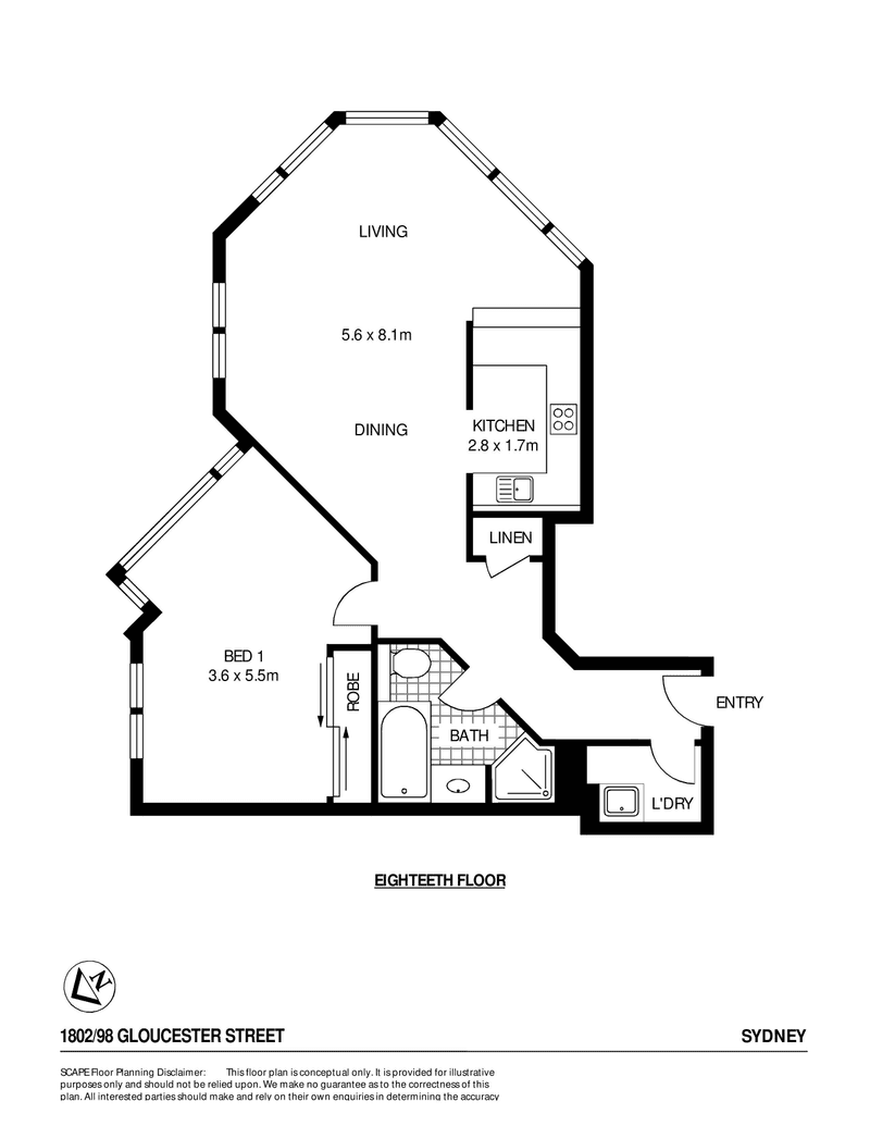 1802/98 Gloucester Street, Sydney, NSW 2000