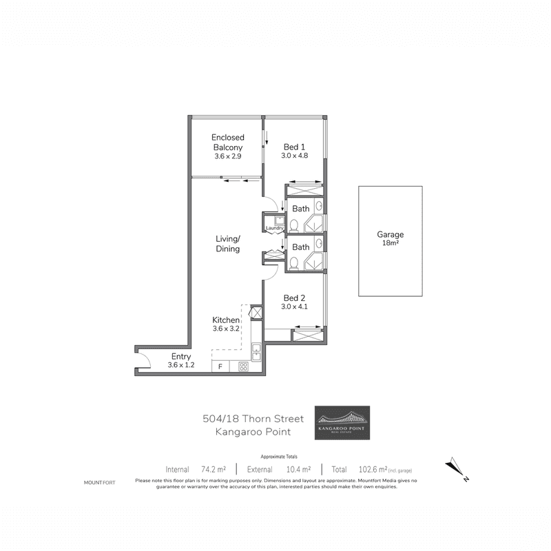 504/18 Thorn, Kangaroo Point, QLD 4169