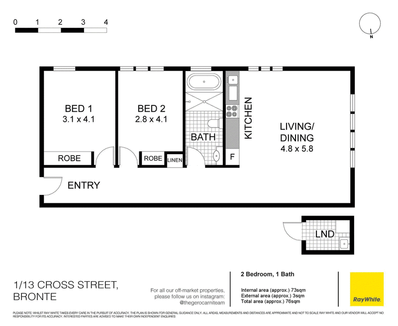 1/13 Cross Street, BRONTE, NSW 2024