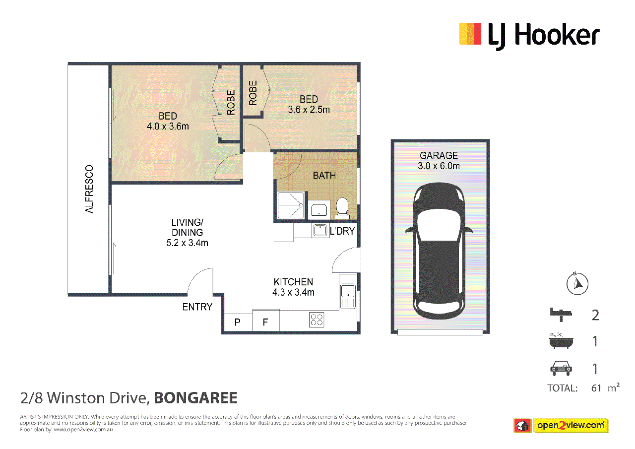 2/8-10 Winston Drive, BONGAREE, QLD 4507