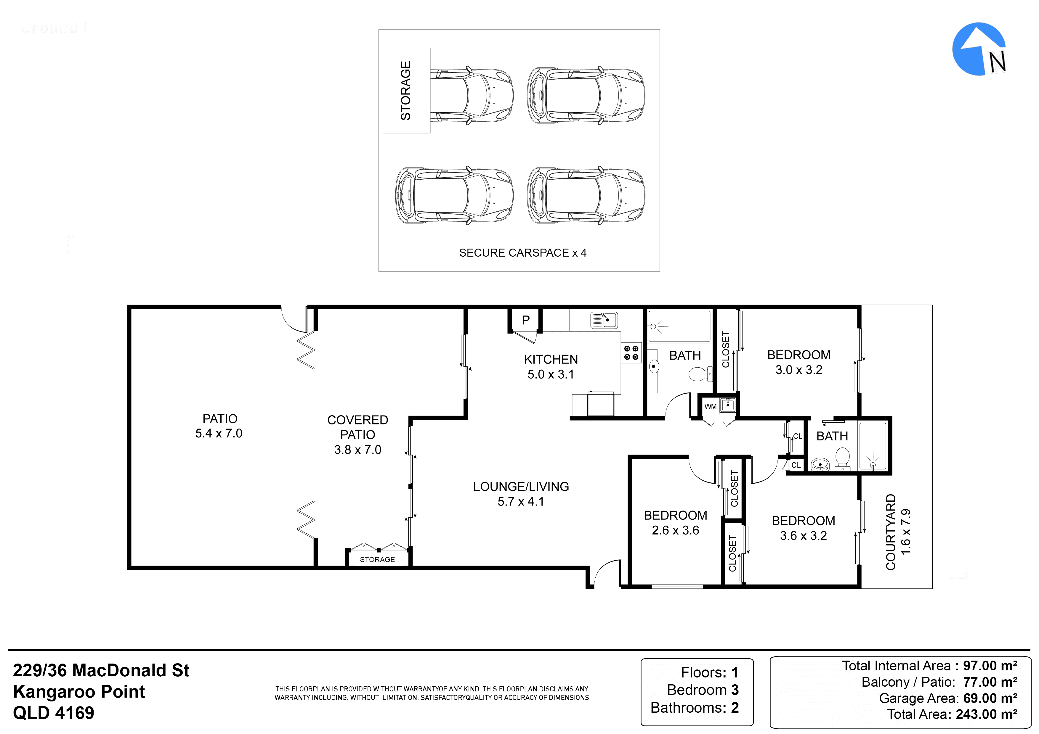 229/36 MacDonald Street, Kangaroo Point, QLD 4169