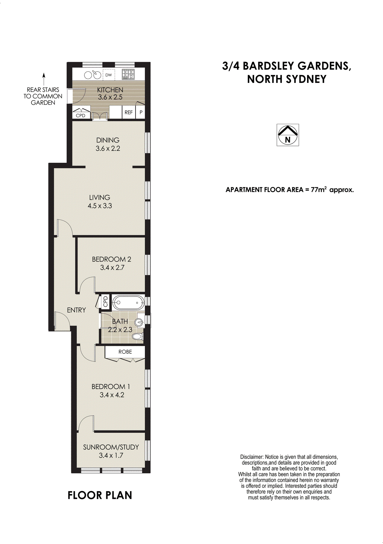 3/4 Bardsley Gardens, NORTH SYDNEY, NSW 2060