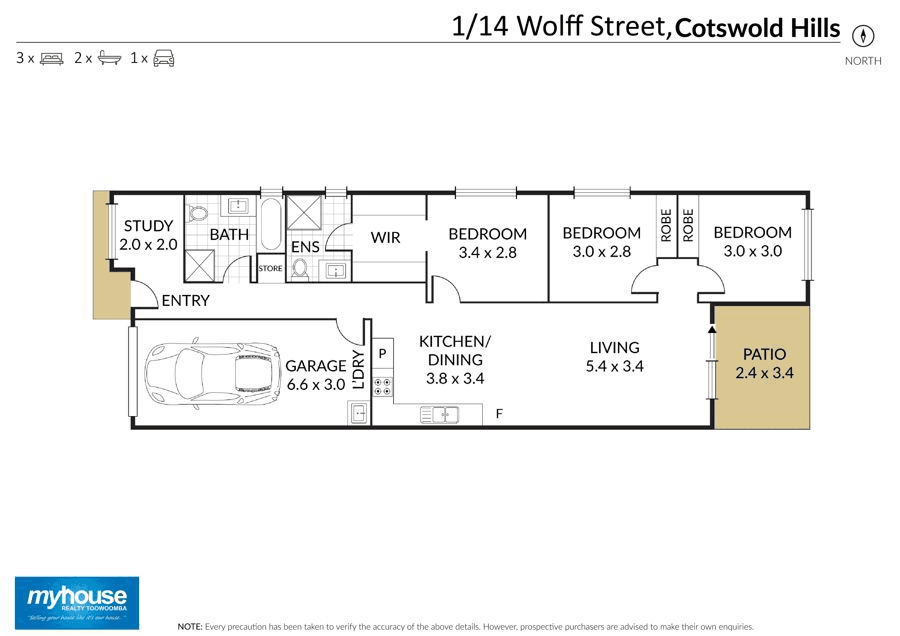 1/14 Wolff Street, COTSWOLD HILLS, QLD 4350