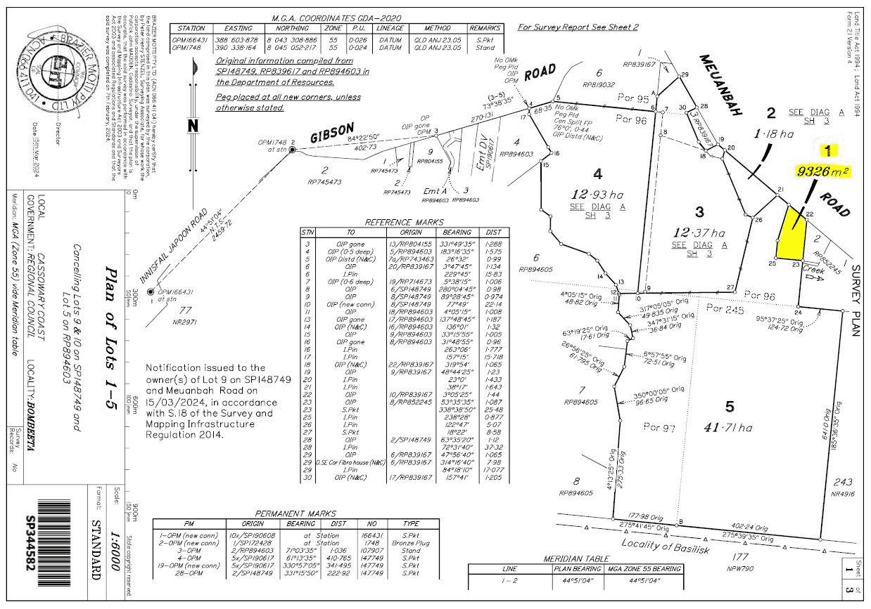 Lots 1 & 2 Meuanbah Road, Bombeeta, QLD 4871