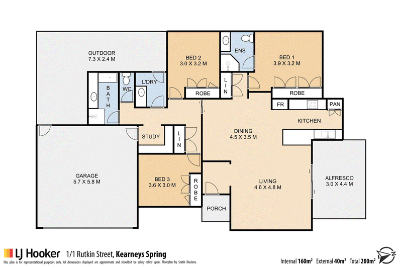 1/1 Rutkin Street, KEARNEYS SPRING, QLD 4350