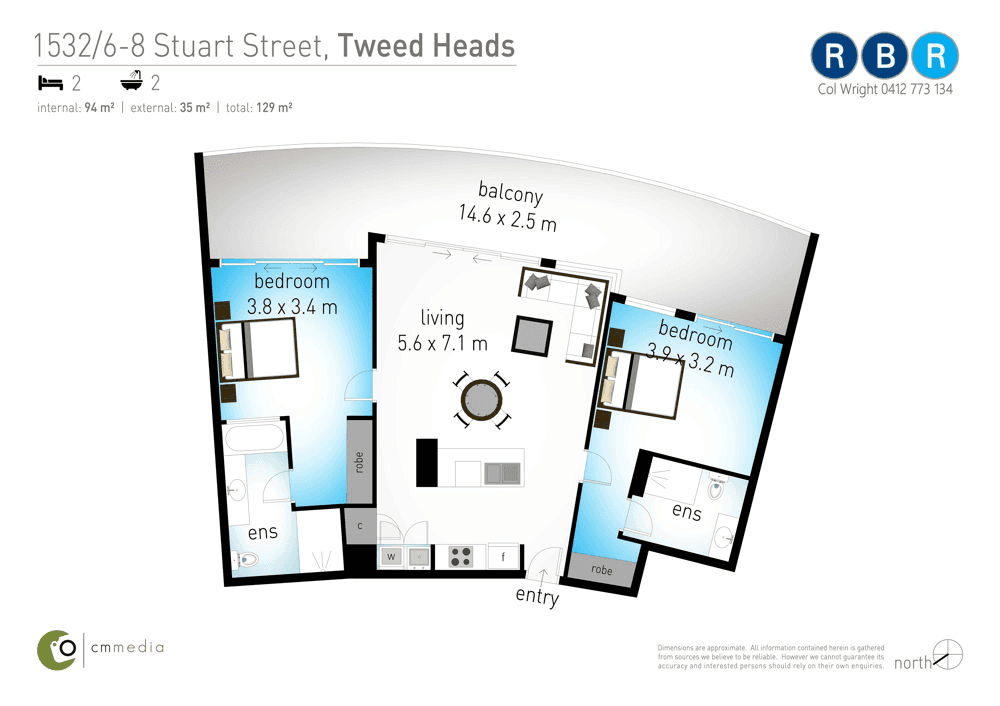 1532/6-8 Stuart Street, TWEED HEADS, NSW 2485