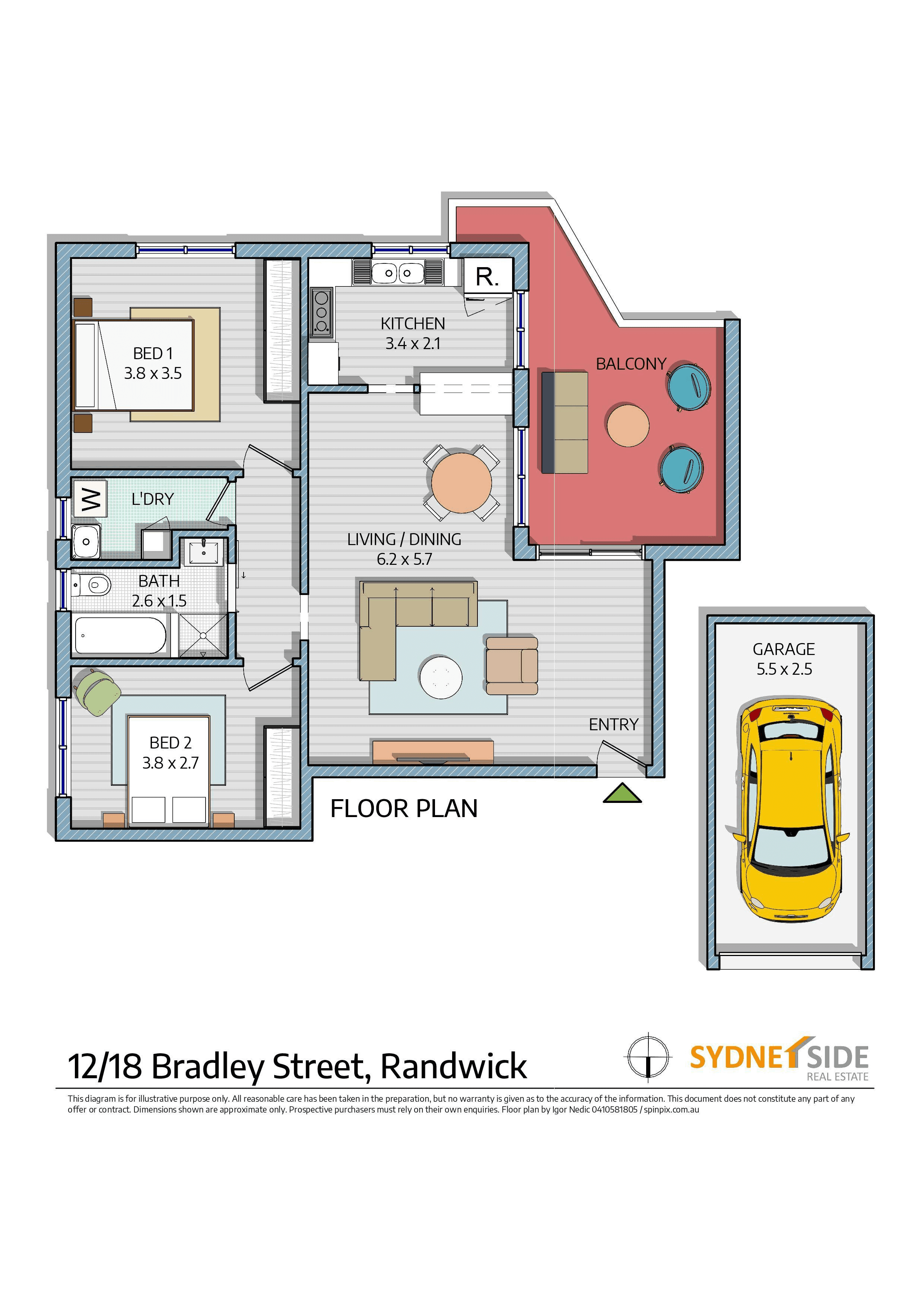 12/18 Bradley Street, Randwick, NSW 2031