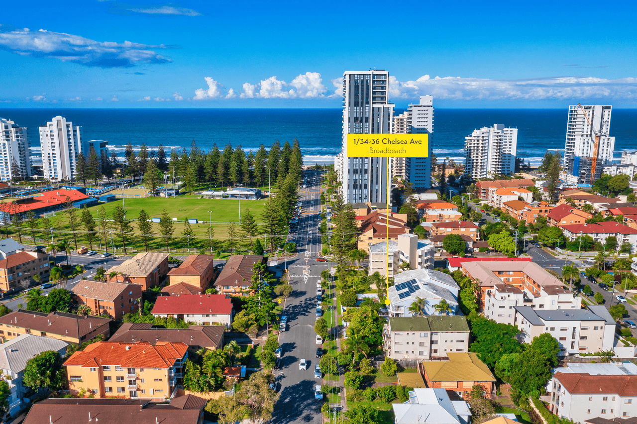 1/34-36 Chelsea Avenue, BROADBEACH, QLD 4218