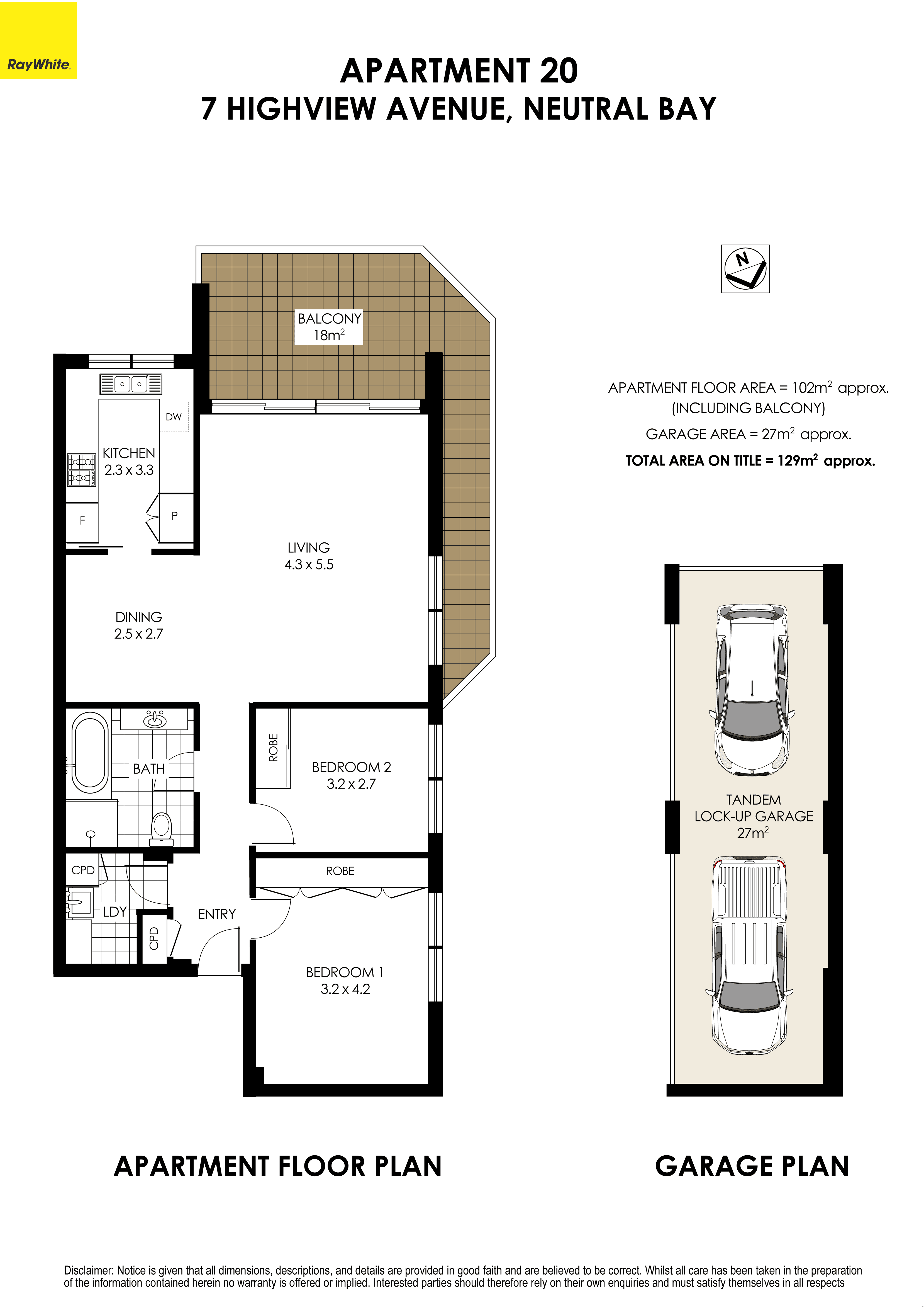 20/7 Highview Avenue, NEUTRAL BAY, NSW 2089