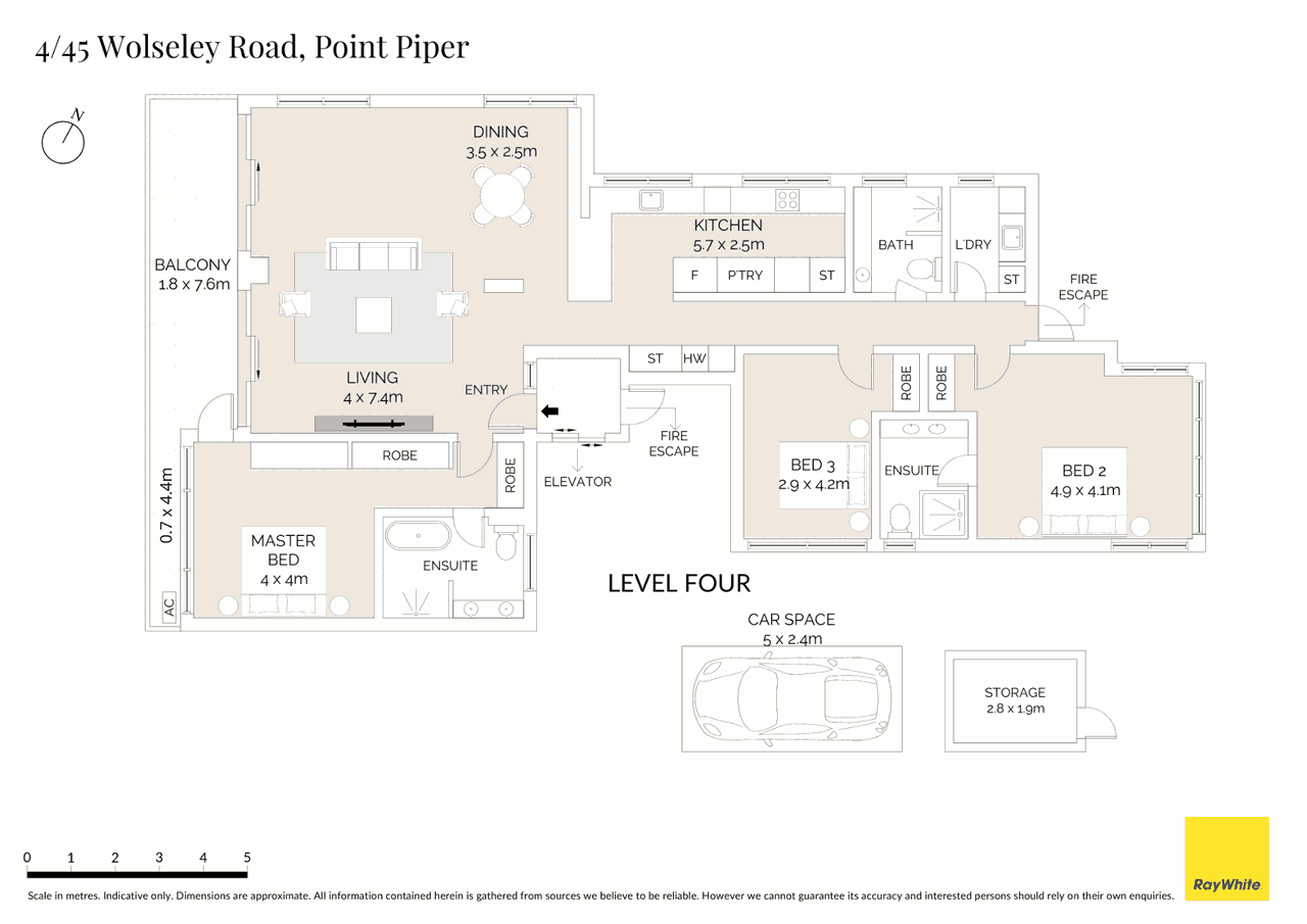 4/45 Wolseley Road, POINT PIPER, NSW 2027