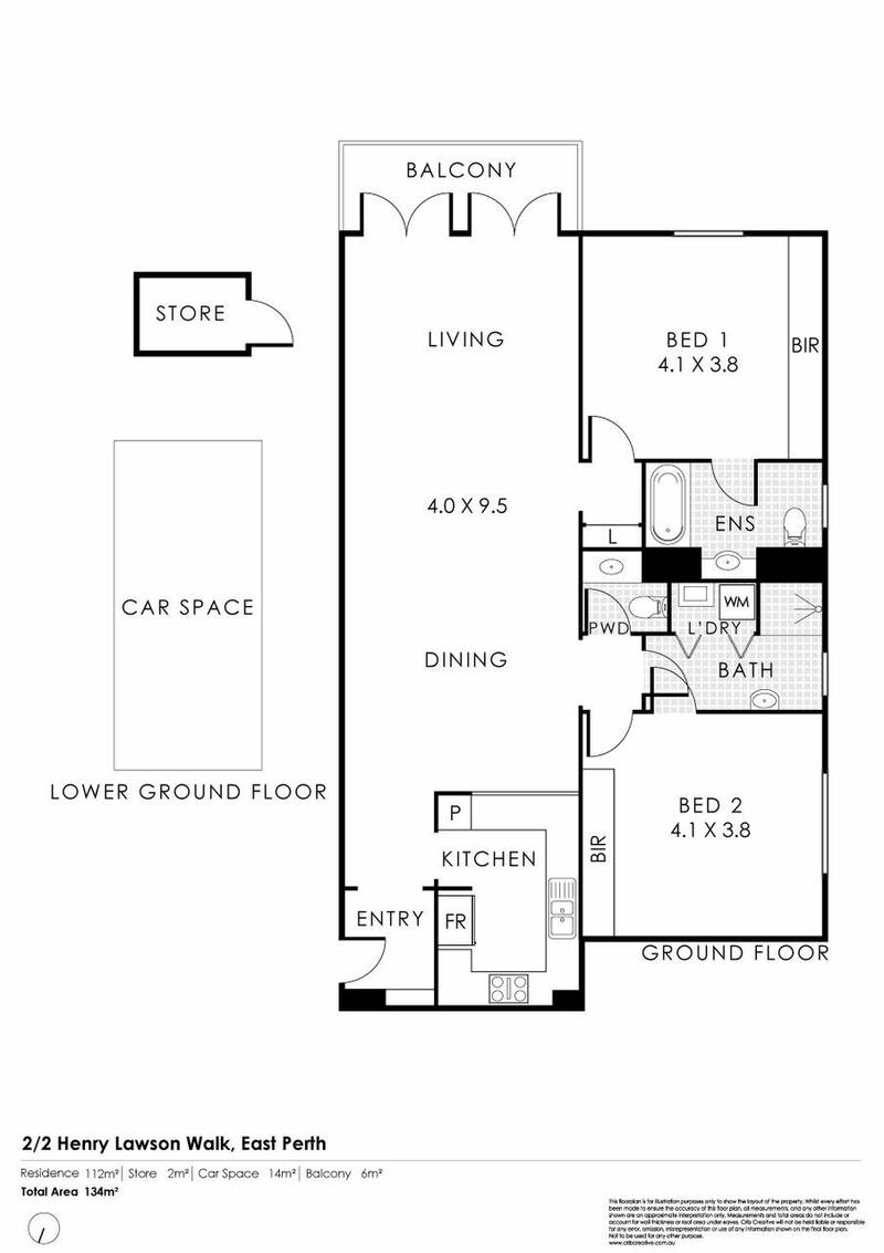 Unit 2/2 Henry Lawson Walk, East Perth, WA 6004