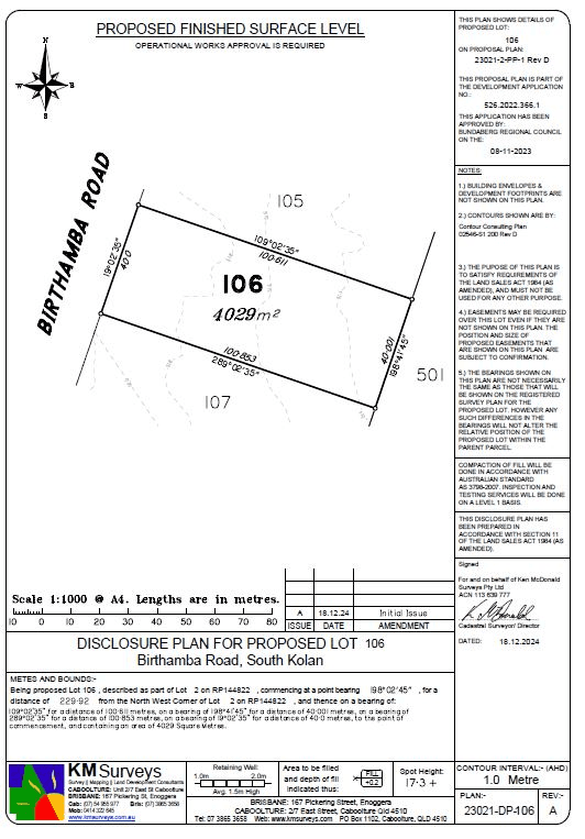 Lots 101-108 Birthamba Road, SOUTH KOLAN, QLD 4670