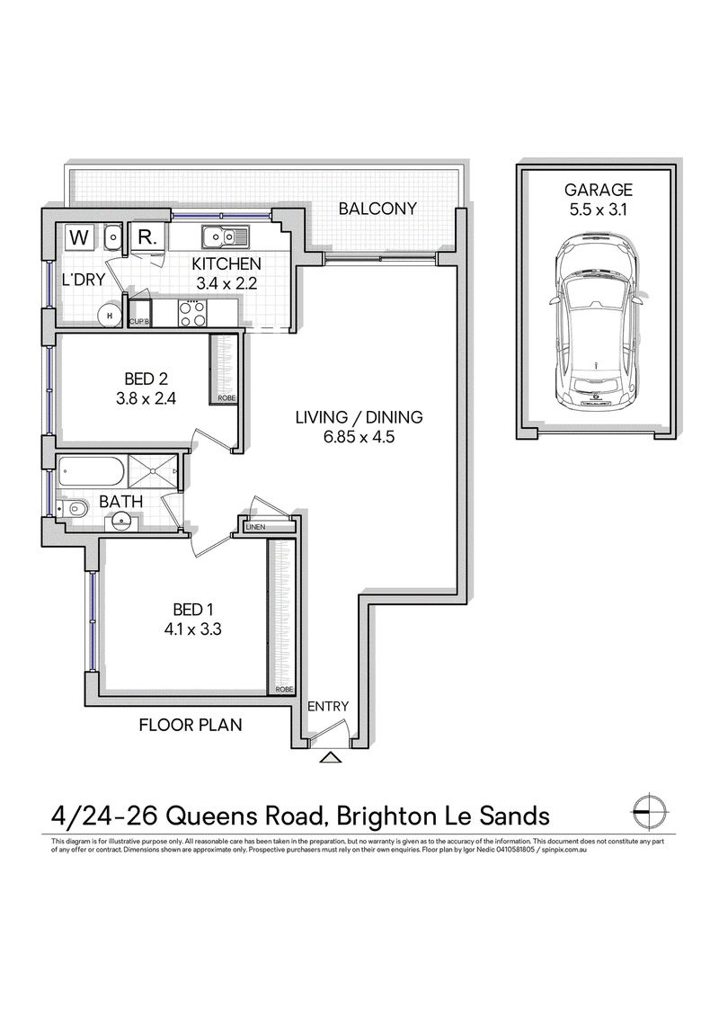 4/24 Queens Road, Brighton-Le-Sands, NSW 2216