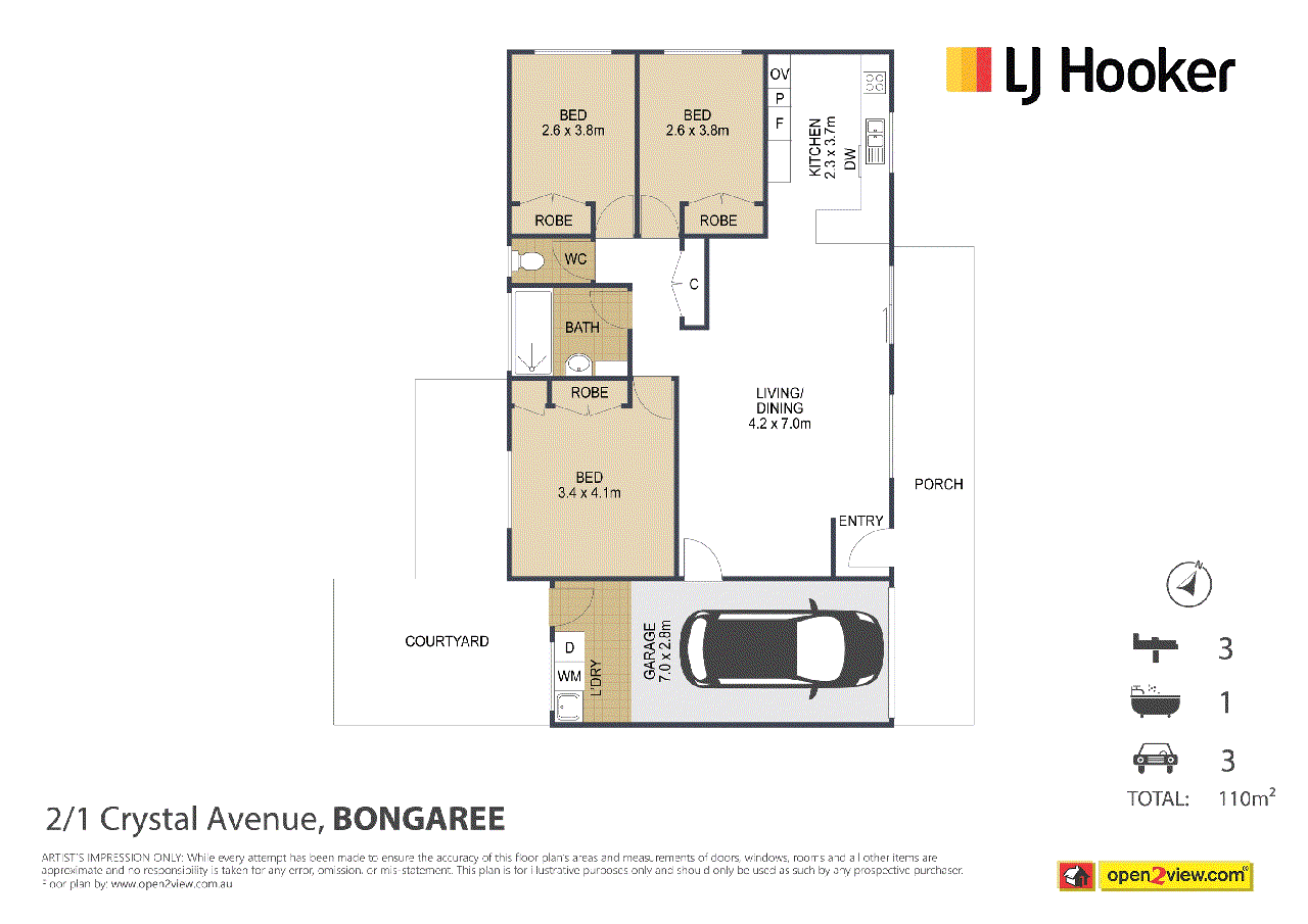 2/1 Crystal Avenue, BONGAREE, QLD 4507