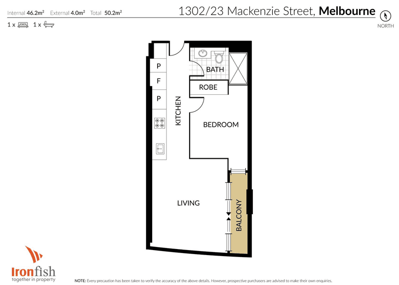 1302/23 Mackenzie Street, MELBOURNE, VIC 3000