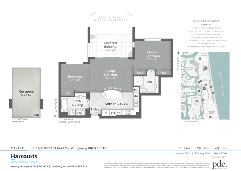 1507/2685-2689 Gold Coast Highway, BROADBEACH, QLD 4218